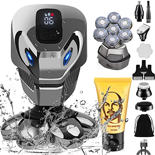 YEMIUGO Head Shavers for Bald Men, 9 in 1 Multifunction Electric Shaver & Gro...