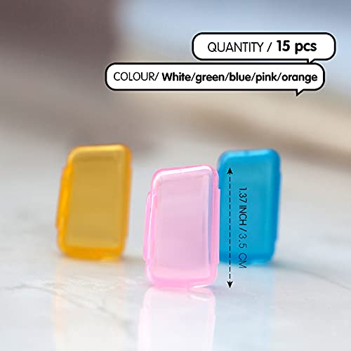 15 PCS Toothbrush Covers Travel Toothbrush Covers Caps for Home and Outdoor T...