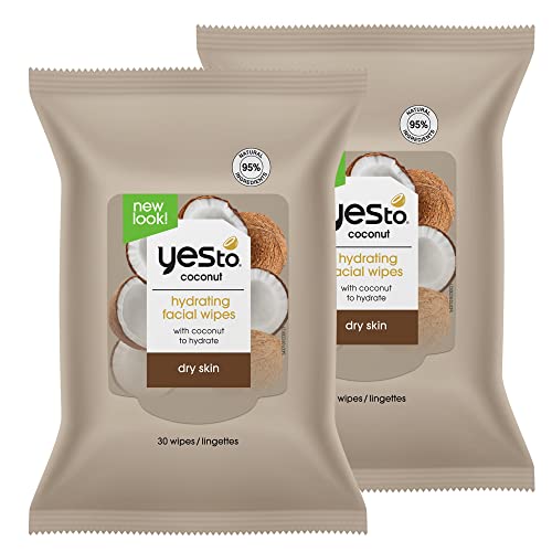 Yes To Coconut Hydrate & Restore Cleansing Facial Wipes for Very Dry Skin, 30...