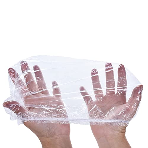 Disposable Shower Cap, 100pcs,larger Thicker Plastic Shower Cap, Waterproof S...