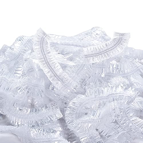 Disposable Shower Cap, 100pcs,larger Thicker Plastic Shower Cap, Waterproof S...