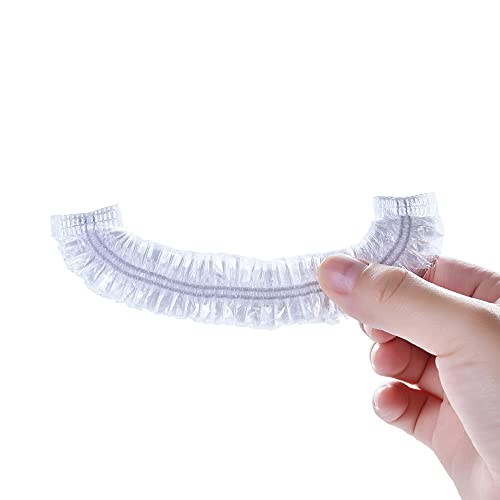 Disposable Shower Cap, 100pcs,larger Thicker Plastic Shower Cap, Waterproof S...