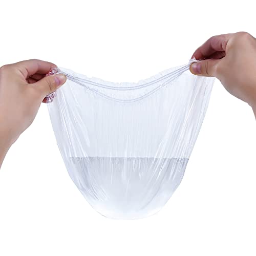 Disposable Shower Cap, 100pcs,larger Thicker Plastic Shower Cap, Waterproof S...