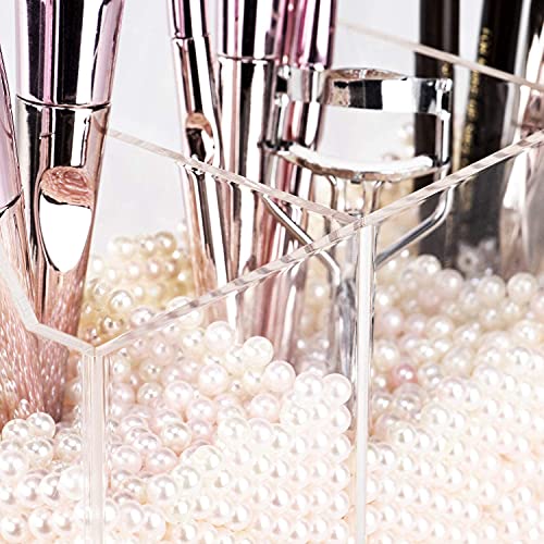 Acrylic Makeup Brush Holder, Acrylic Makeup Brush Organizer For Vanity, Cosme...