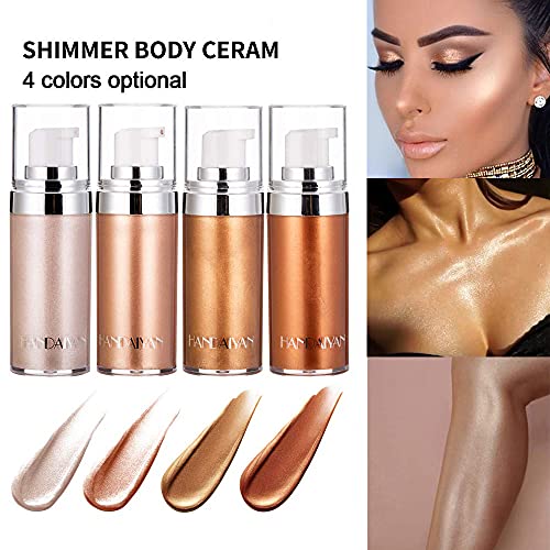 Yeweian Face Body Luminizer, Liquid Highlighter Makeup, Face Body Shimmer Glo...