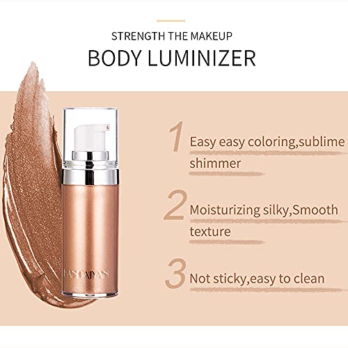 Yeweian Face Body Luminizer, Liquid Highlighter Makeup, Face Body Shimmer Glo...