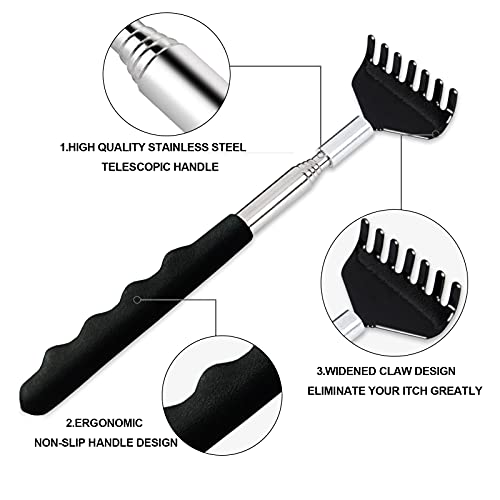 Yexixsr 3 Pack Extendable Back Scratcher Portable Telescopic Back Massager Ba...
