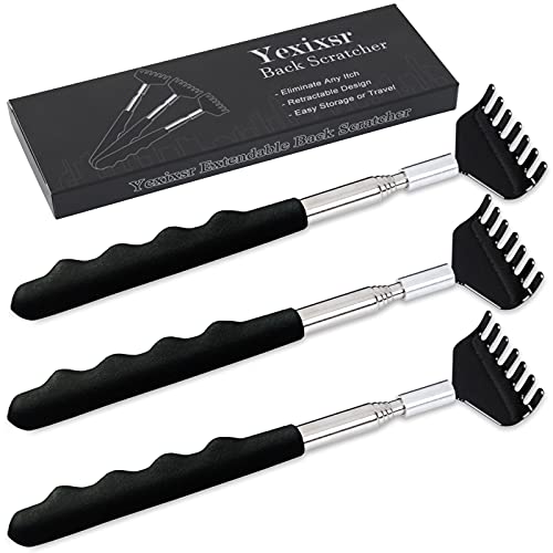 Yexixsr 3 Pack Extendable Back Scratcher Portable Telescopic Back Massager Ba...
