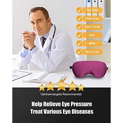 YFONG Eye Mask for Dry Eyes, Moist Heated Microwave Activated Warm Compress W...