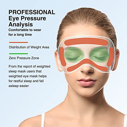YFONG Sleep Mask, Women Men 2022 3D Micro Weighted Eye Mask Blocking Lights S...