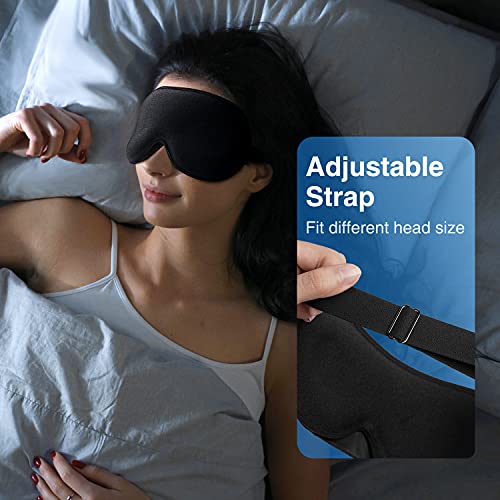 YFONG Sleep Mask, Women Men 2022 3D Micro Weighted Eye Mask Blocking Lights S...