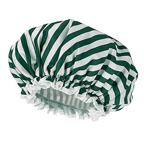 2PCS Large Reusable Shower Cap Waterproof,Double Layers Bathing Hair Bonnet t...