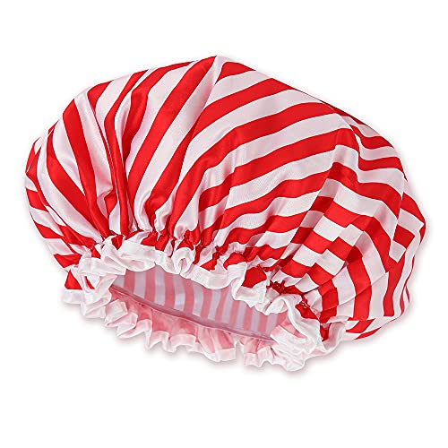 2PCS Large Reusable Shower Cap Waterproof,Double Layers Bathing Hair Bonnet t...