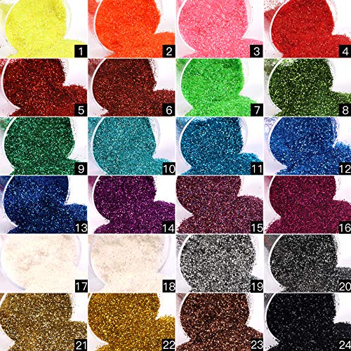Glitter Set, YGDZ 24 Boxes 5g Fine Glitter & 24 Boxes Chunky Glitter Sequins,...