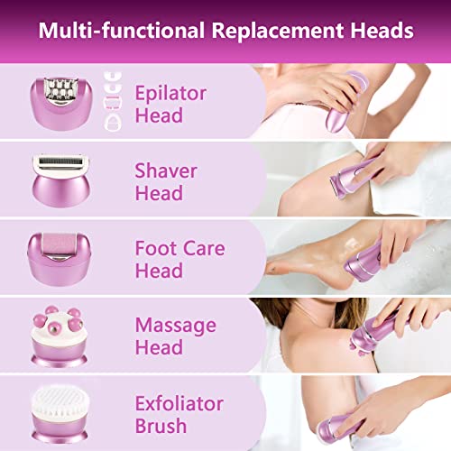 YHC Electric Razors for Women, 5 in 1 Electric Shaver & Epilator for Women Bi...