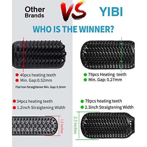 Beard Brush Straightener, Fast Heated Beard Brush Kit Heating Setting Electri...