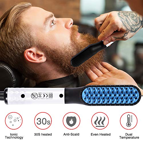 Beard Straightener for Men - Faster Heated Ionic Technology Beard Straighteni...
