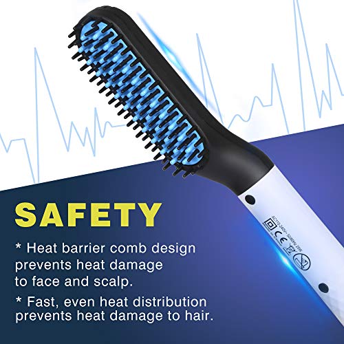 Beard Straightener for Men - Faster Heated Ionic Technology Beard Straighteni...