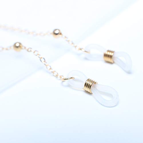 YienDoo Beads Anti-skid Eyeglass Chains Gold Sunglass Retainer Strap Holder