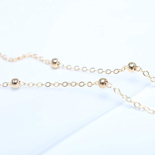 YienDoo Beads Anti-skid Eyeglass Chains Gold Sunglass Retainer Strap Holder