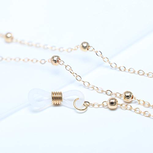 YienDoo Beads Anti-skid Eyeglass Chains Gold Sunglass Retainer Strap Holder