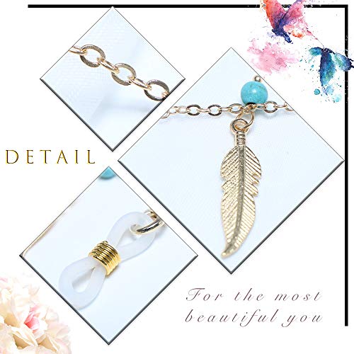 YienDoo Bohemia Women's Eyeglass Chains Anti-skid Glasses Chain Alloy Leaves ...