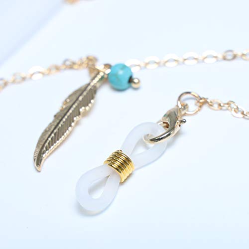YienDoo Bohemia Women's Eyeglass Chains Anti-skid Glasses Chain Alloy Leaves ...