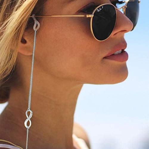 YienDoo Boho Eyeglass Chains with Lucky Number 8 Anti-skid Glasses Chain Eyeg...