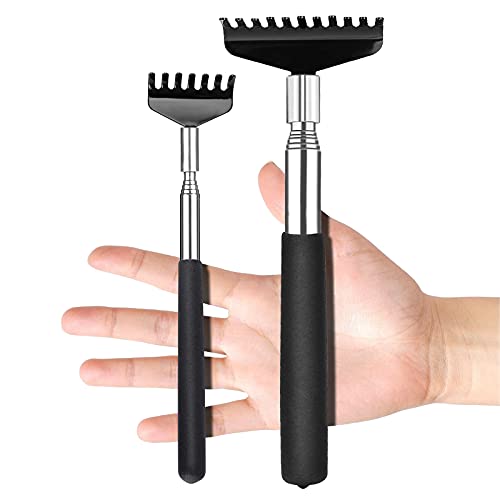 2 Pack Back Scratcher for Men Women,Portable Extendable Stainless Steel Teles...