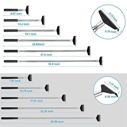 2 Pack Back Scratcher for Men Women,Portable Extendable Stainless Steel Teles...