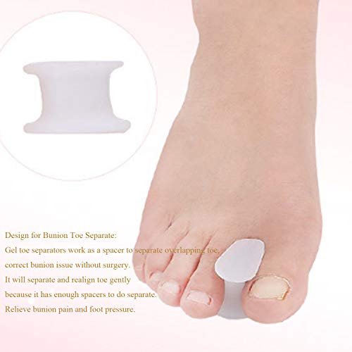 10 Pieces Gel Toe Bunion,Toe Spacers Toe Corrector and Straightener Orthotics...