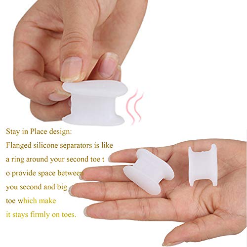 10 Pieces Gel Toe Bunion,Toe Spacers Toe Corrector and Straightener Orthotics...