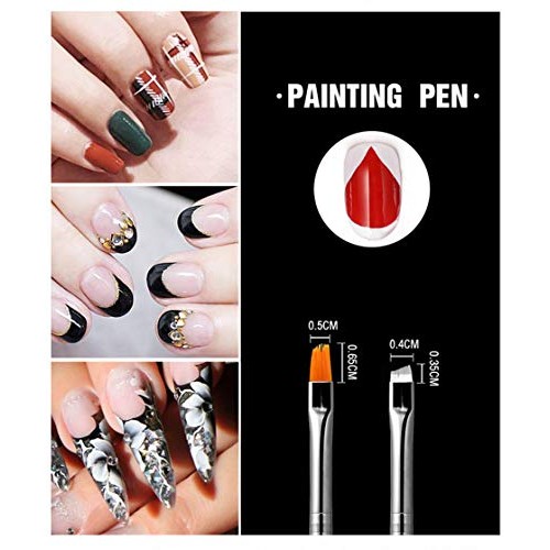 Yimart 20PCS Nail Art Design Dotting Painting Drawing Polish Brush Pen Tools