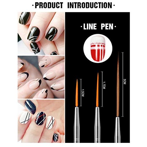 Yimart 20PCS Nail Art Design Dotting Painting Drawing Polish Brush Pen Tools