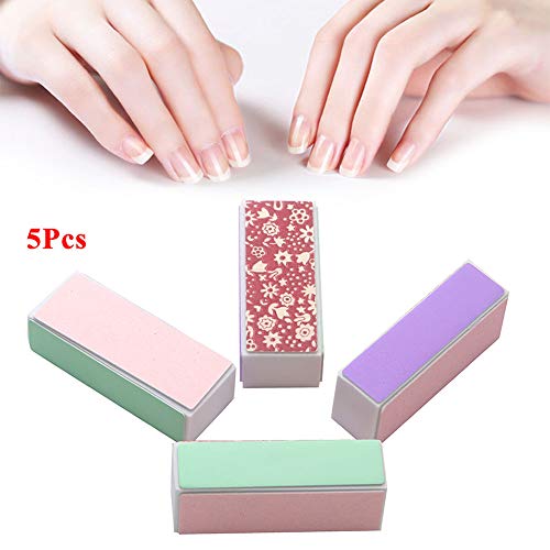 YIMART 5Pcs/set Nail Art Buffer Block Nail File For Nail Polish UV Gel Manicu...