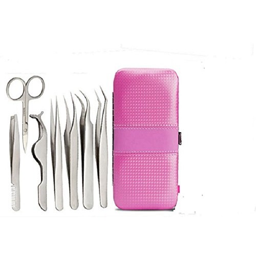 Yimart® Professional Eyebrow Tweezer Set False Eyelash Extension Tool Kits Se...