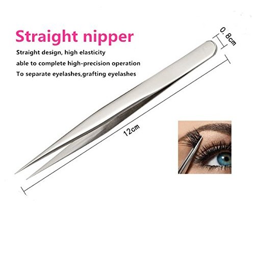 Yimart® Professional Eyebrow Tweezer Set False Eyelash Extension Tool Kits Se...