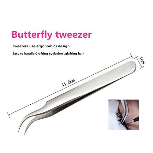 Yimart® Professional Eyebrow Tweezer Set False Eyelash Extension Tool Kits Se...