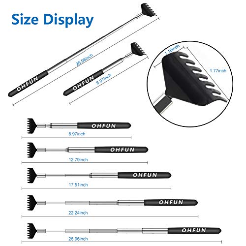 6 Pack Extendable Back Scratcher - Portable Telescoping Metal Back Scratchers...