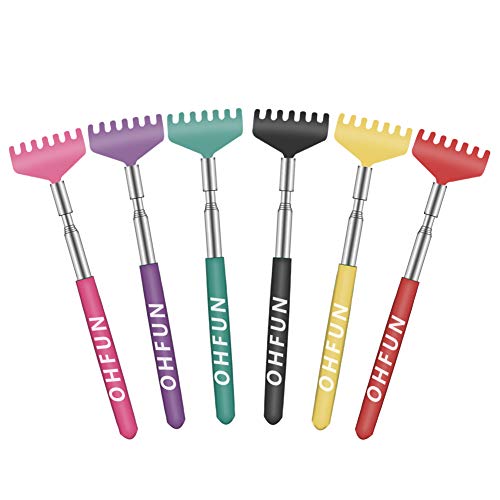 6 Pack Extendable Back Scratcher - Portable Telescoping Metal Back Scratchers...