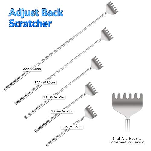 Extendable Back Scratcher for Men - YIMICOO 3 Pack Portable Telescopic Metal ...
