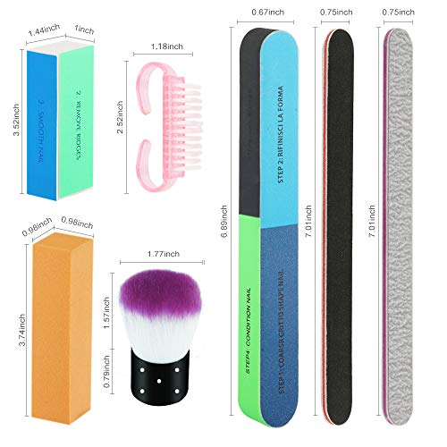 Nail Files and Buffers, Professional Manicure Tools Kit with 5pcs Nail Buffer...