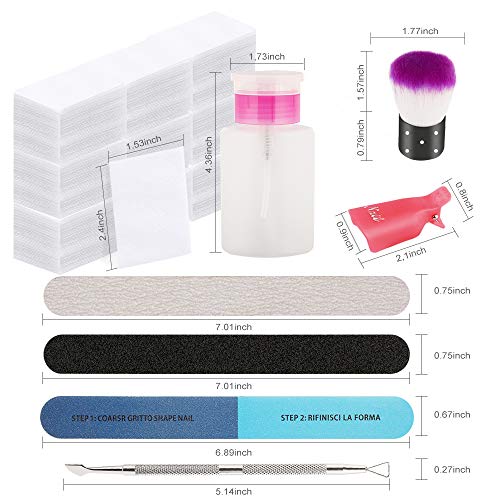 Nail Polish Gel Remover Tools Kit, YIMICOO 10pcs Nail Clips, 160ml Nail Polis...