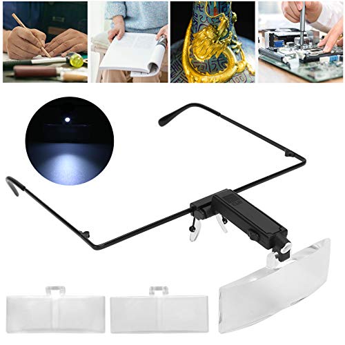 Headband Magnifying Glass, Head Mount Magnifying Glasses, Eyeglasses Magnifie...