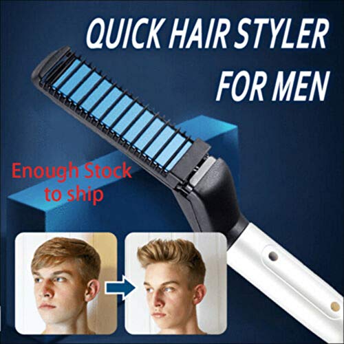 Yinrunx Beard Straightener Electric Hot Comb for Men Mens Hair Beard Iron Str...