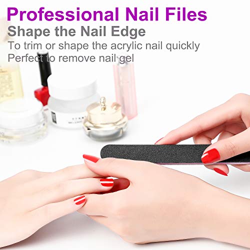 12PCS Nail Files,Professional Manicure Pedicure Tools Which Can Shape and Smo...