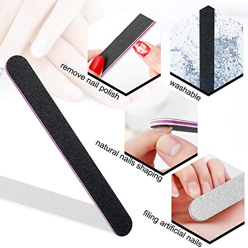 12PCS Nail Files,Professional Manicure Pedicure Tools Which Can Shape and Smo...