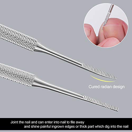 2PCS Ingrown Toenail File and Lifter with Storage Case,YINYIN100% Stainless S...
