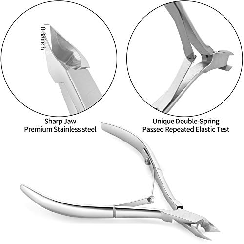Cuticle Trimmer with Cuticle Pusher -YINYIN Cuticle Remover Cuticle Nippers P...