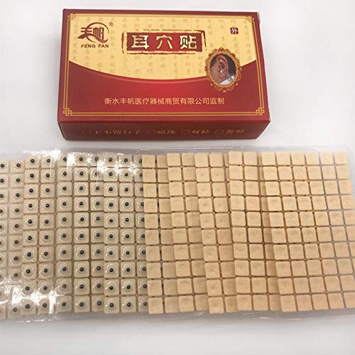 Yiphates 600 Counts Ear Seed Kit, 1Pcs Probe, 1Pcs Acupuncture Chart, 1Pcs Tw...